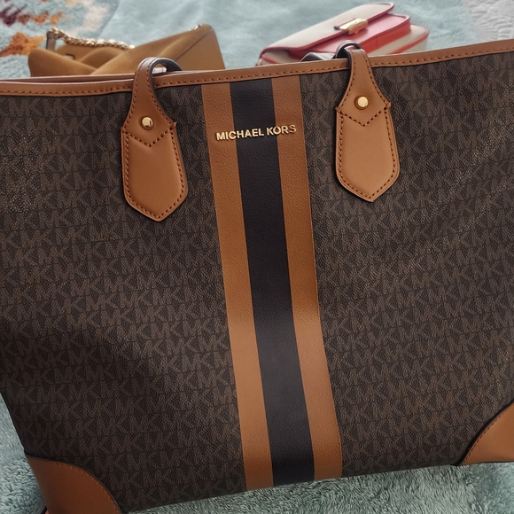 Michael Kors Tan and Black Men's Briefcase - Picture 1 of 1